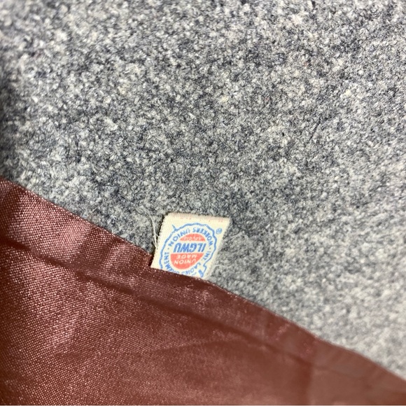 Vintage penny lane wool fur heather grey trench coat jacket women's size M/L - Picture 9 of 13